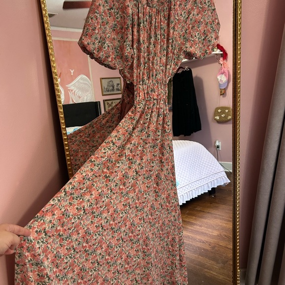 fab'rik Pink Flutter Sleeve Sundress - Picture 1 of 7